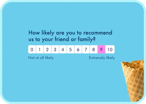 Net Promoter Score calculation showing promoters, passives, and detractors