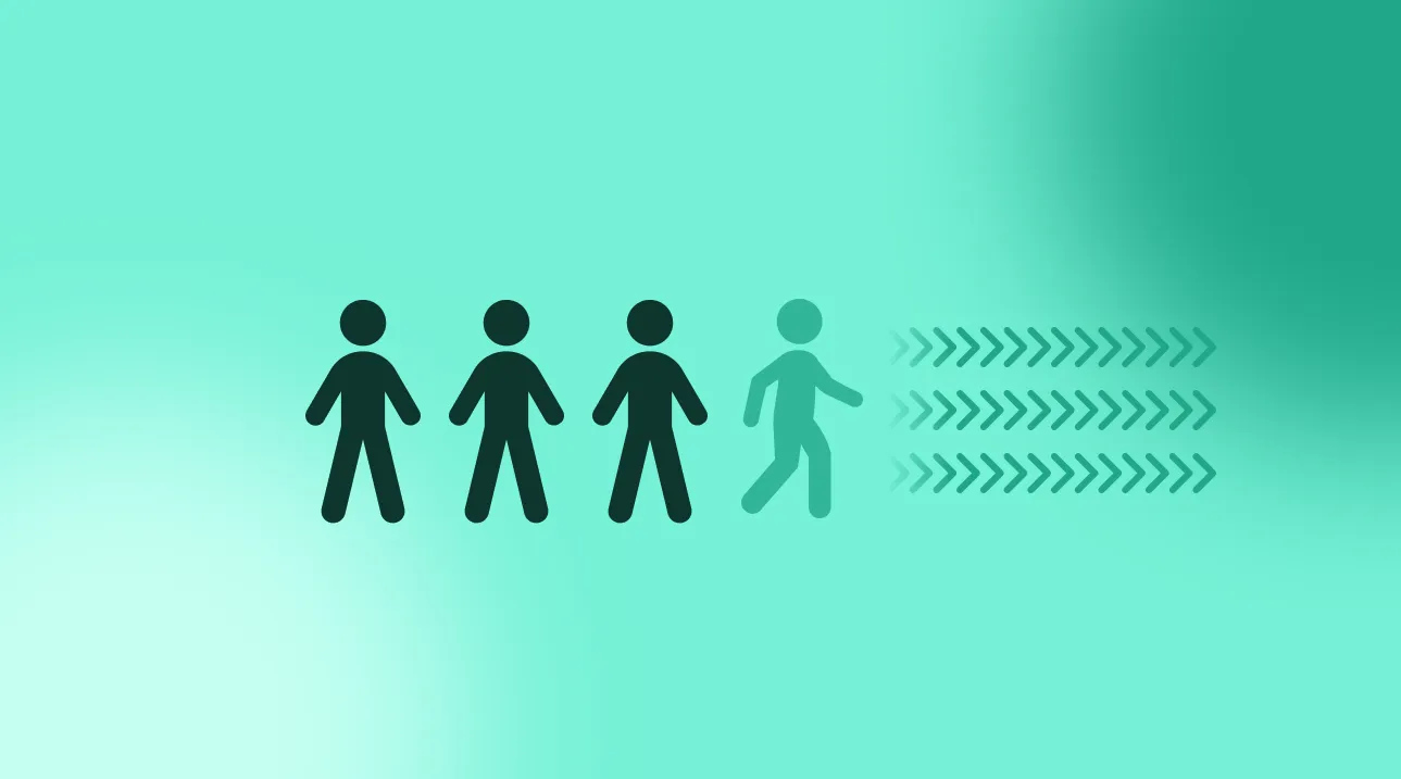 Customer churn rate concept illustration