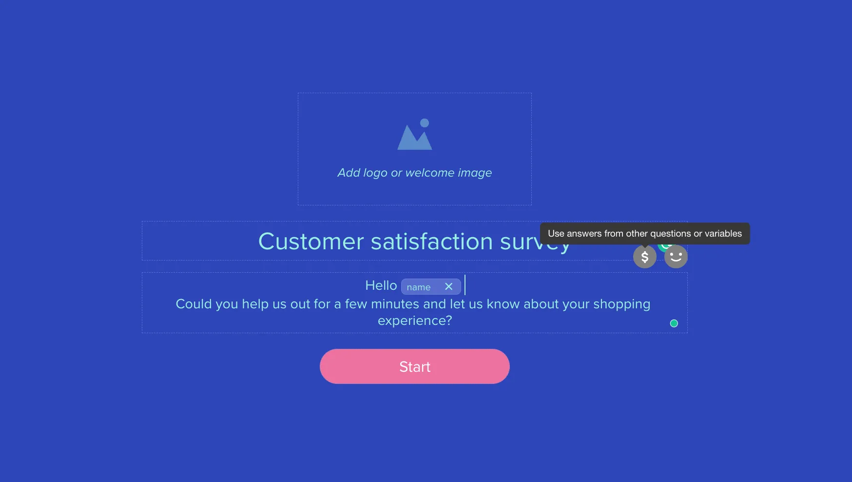 Use hidden variable in editor