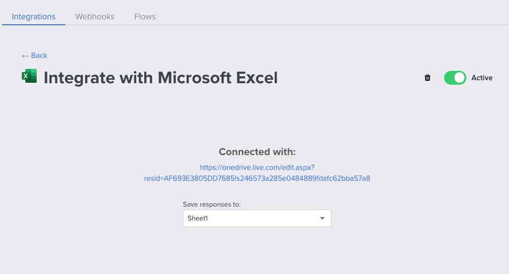 Choose workbook target