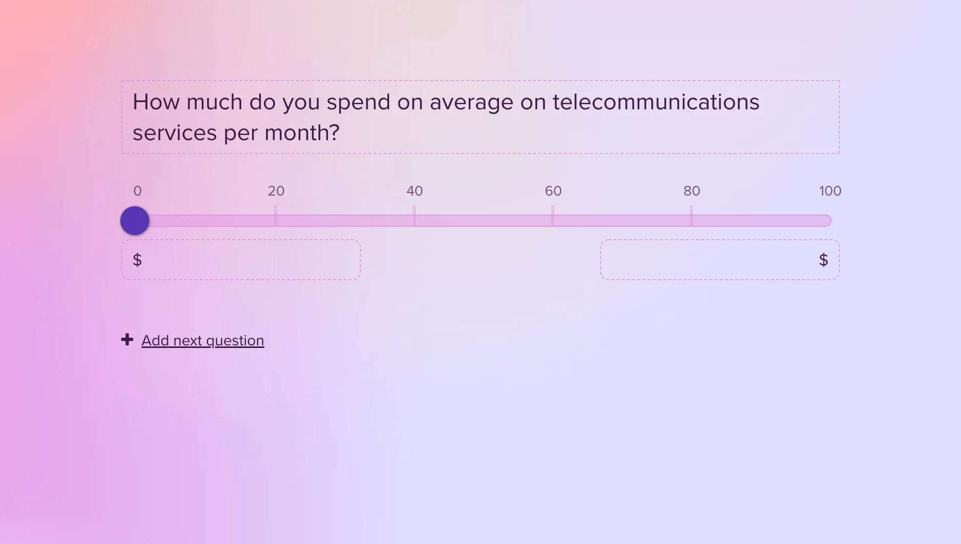 Single slider example