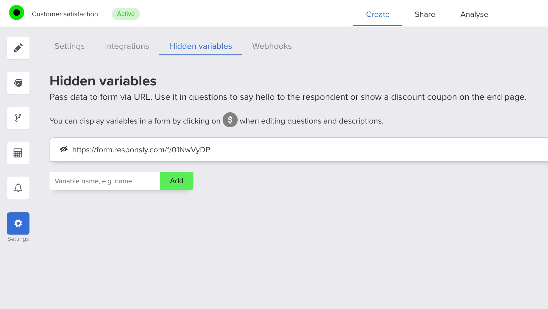 Add hidden variables