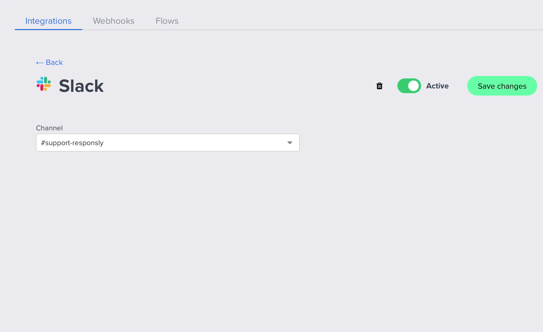 Activate Slack notifications
