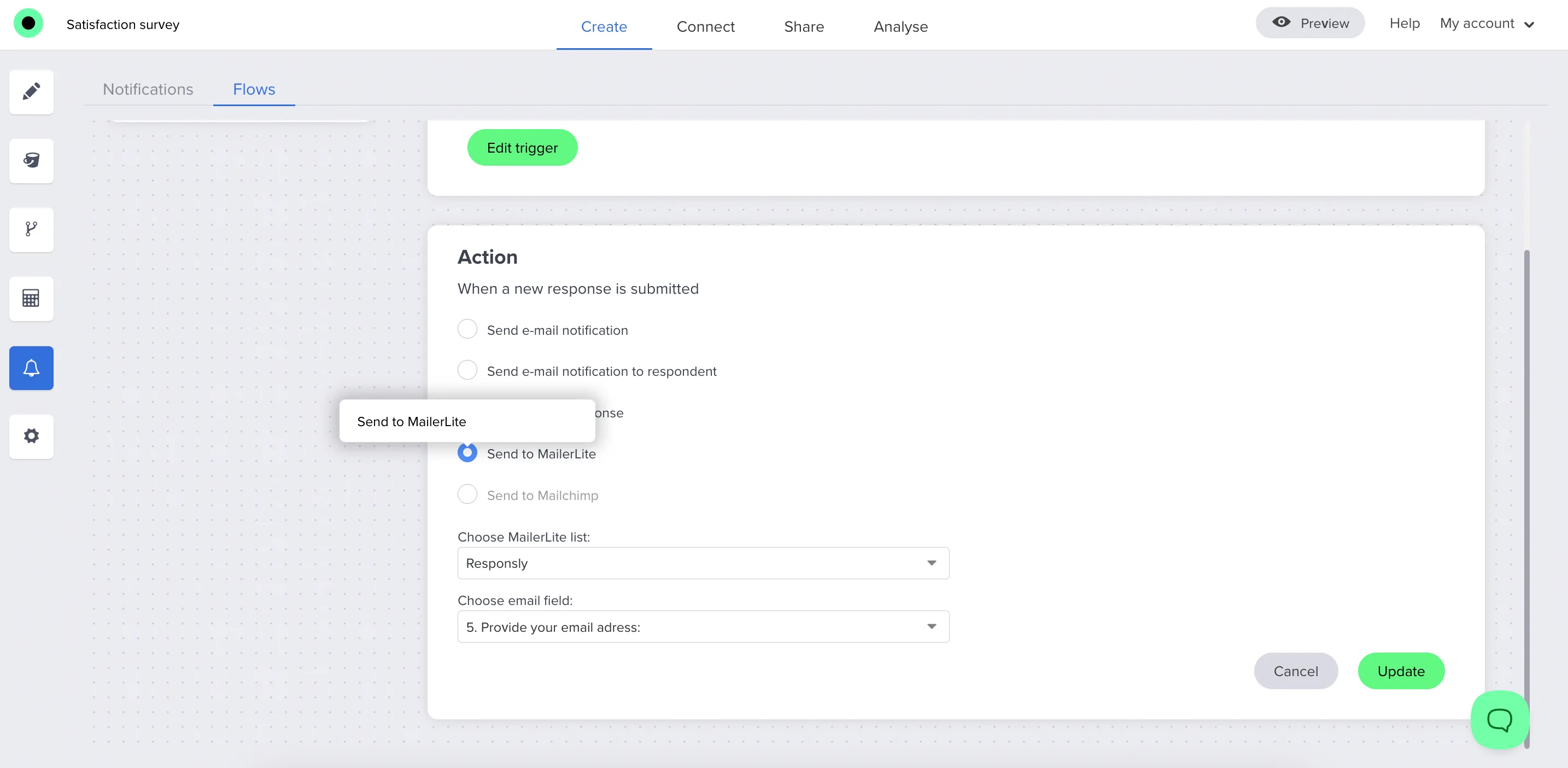 Flows with Mailerlite