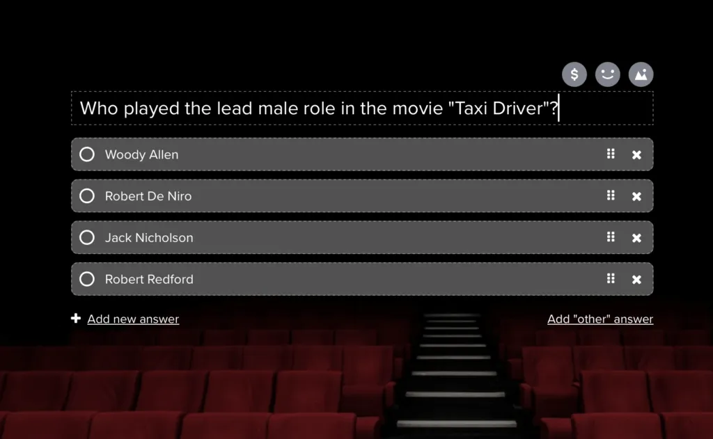 WhatsApp quiz question example with automated answers